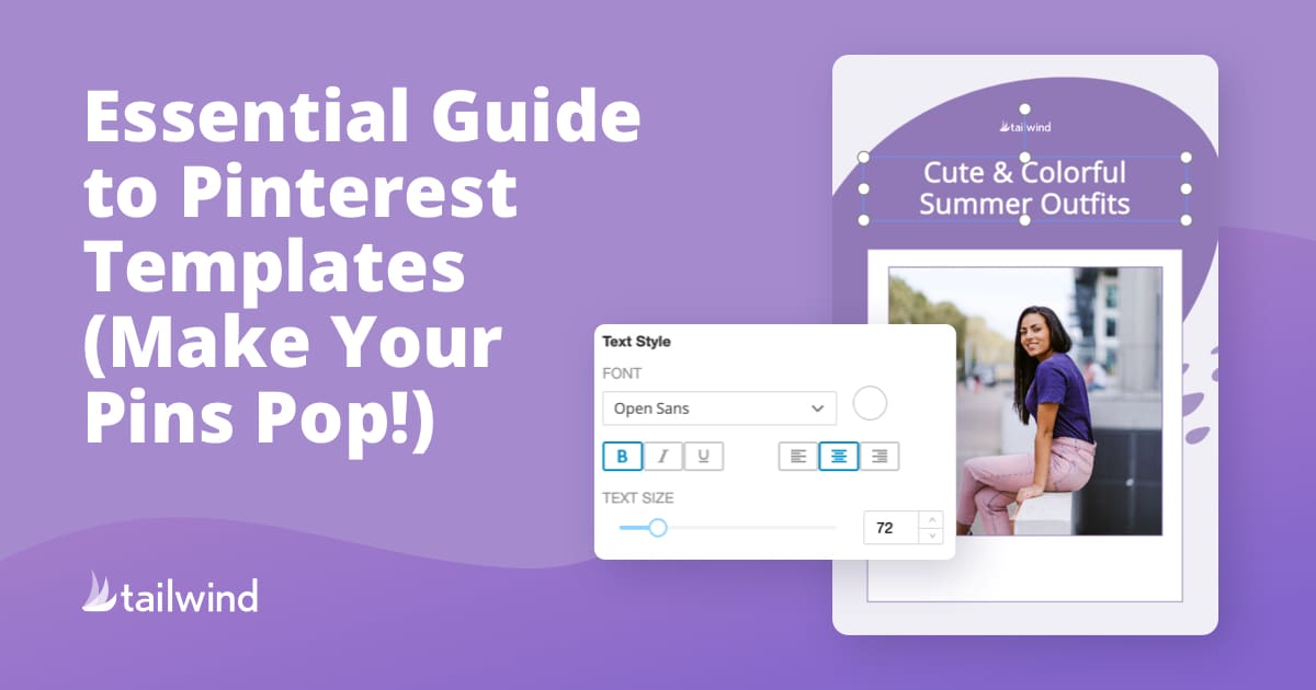 A graphic with the text "Essential Guide to Pinterest Templates (Make Your Pins Pop!)" next to a smartphone displaying a Pinterest pin titled "Cute & Colorful Summer Outfits." Learn how Pinterest marketing can elevate your pins.