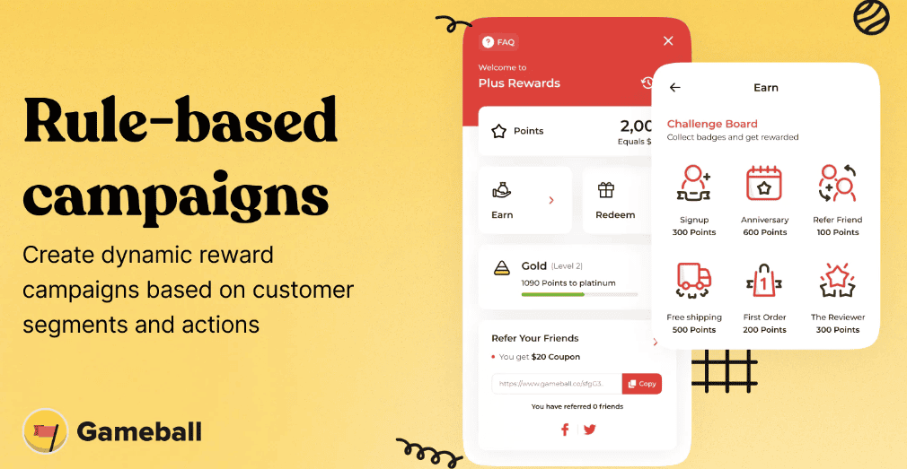 Screenshot of Gameball: Loyalty & Rewards product
